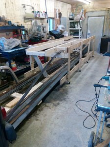 Building frame with all hull framing steel