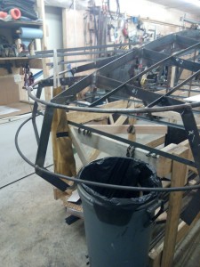 And NOOOO, the trash can was not there when I was welding or cutting. 
