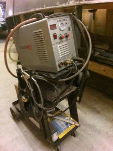 Exion CT520DX "Plaz" on an HFT welding cart.