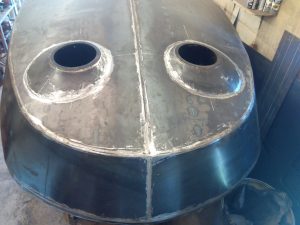 Turret barrels and fairings welded into the hull, .. FINALLY!