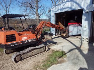 With my "skycrane" chained up, we started the roll-out.